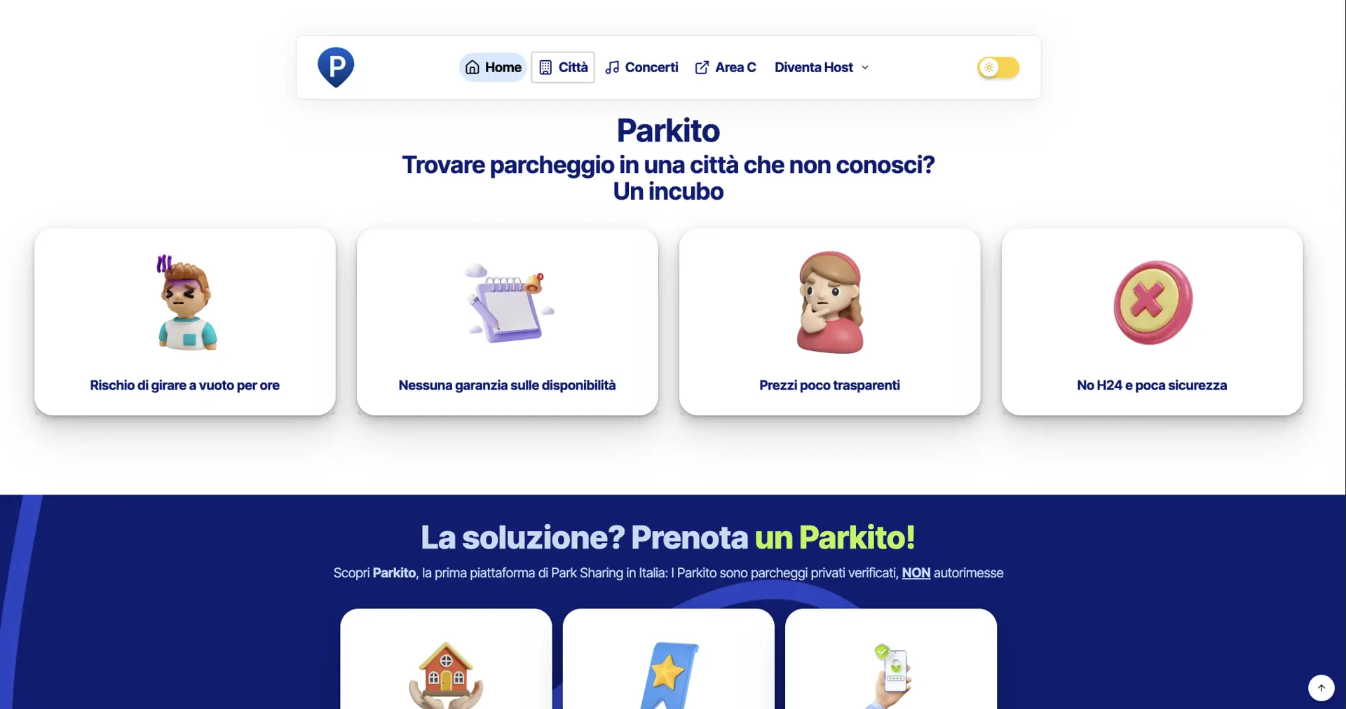 Parkito Website screenshot 2